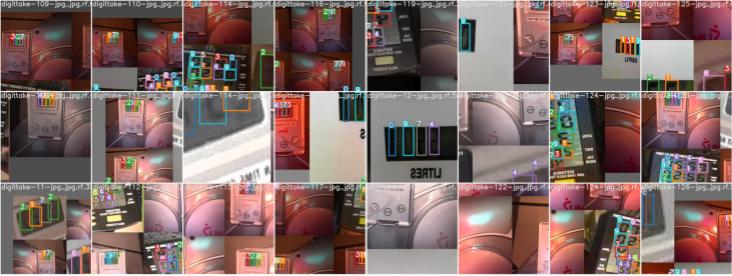 A collection of screenshots of annotated LCD screens