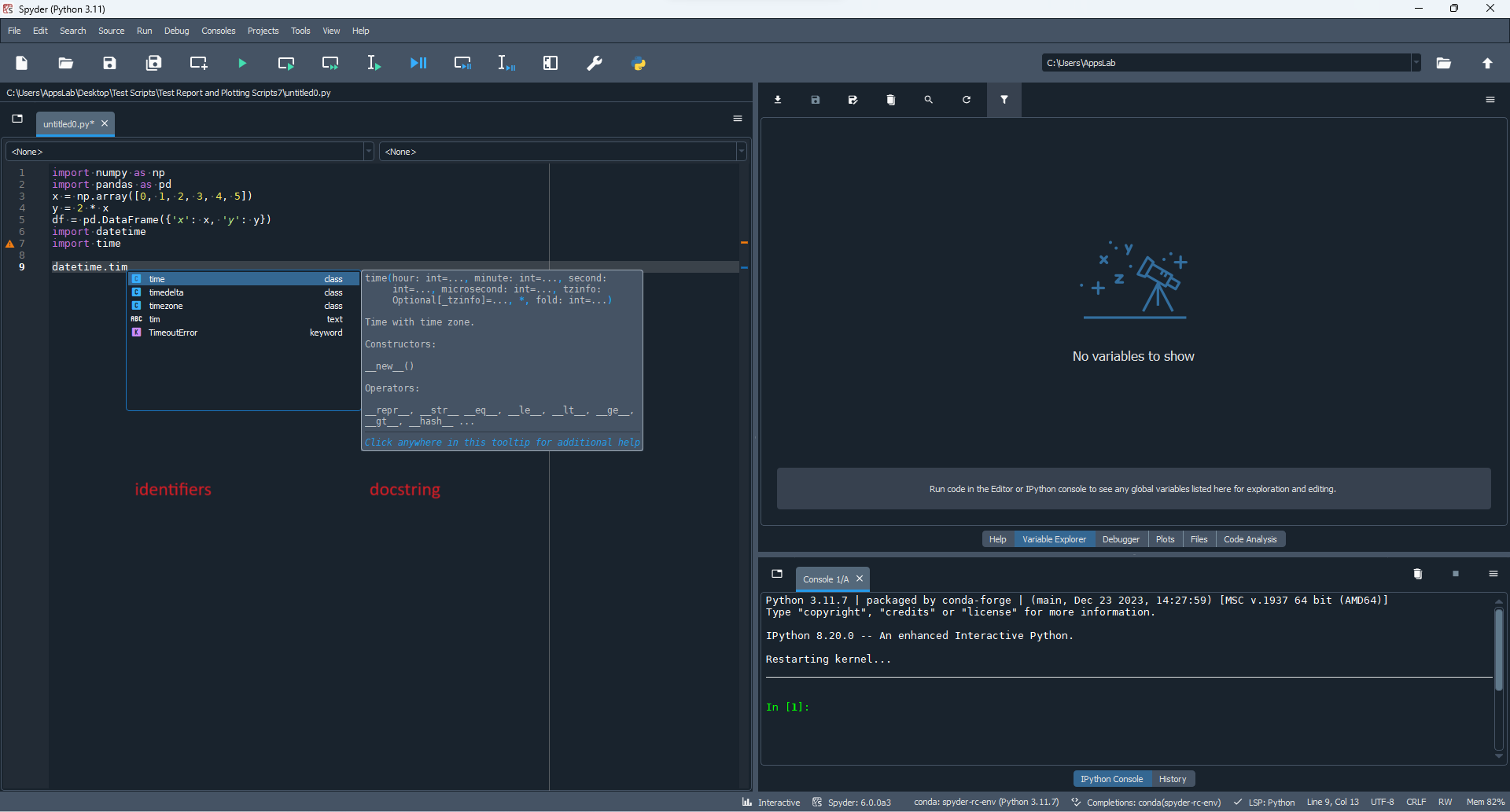 datetime time docstring