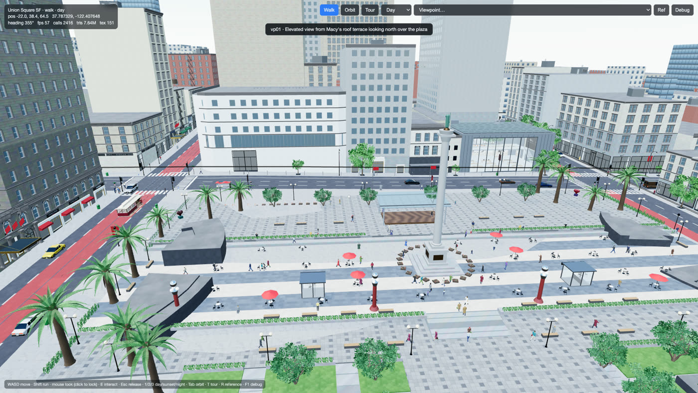Aerial view of Union Square