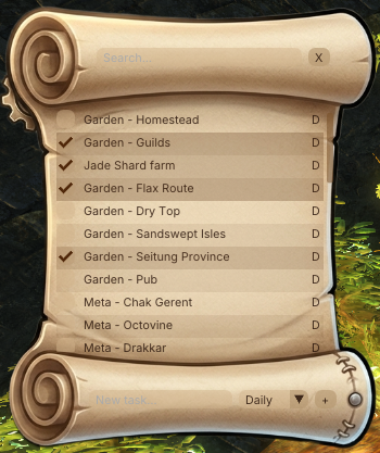 Pie Todo – task list with coloured completed tasks