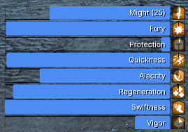 Pie UI – boon and condition duration bars