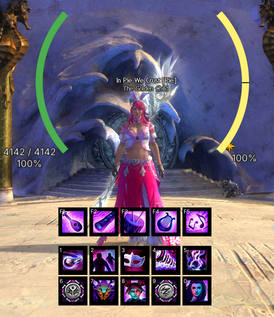 Pie UI – vitals HUD and stacked skill bars