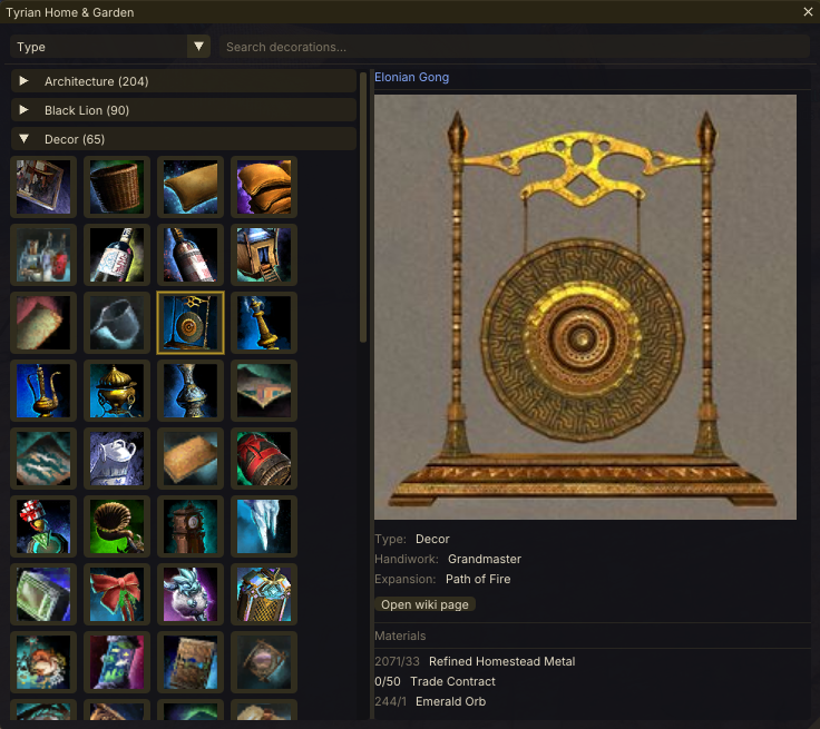 Tyrian Home & Garden – icon grid view