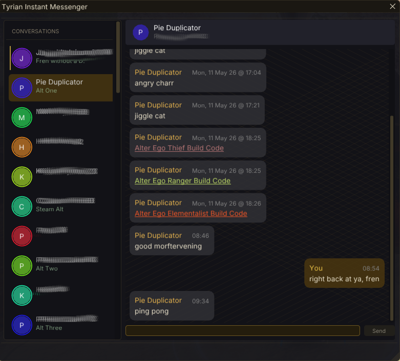 Tyrian Instant Messaging – GW2 Dark theme