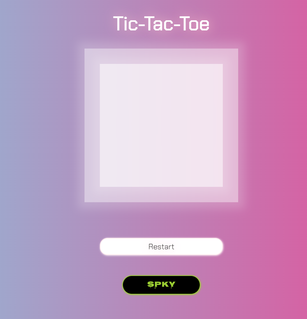 Tic Tac Toe neon mode