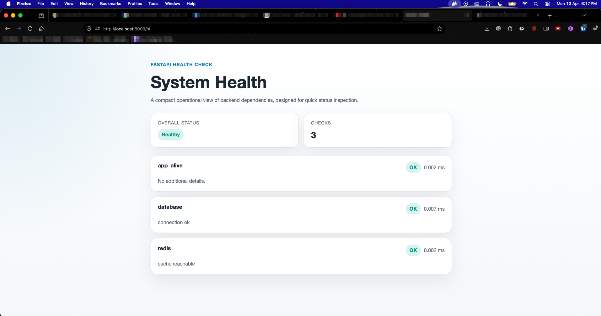 fastapi-health-check example interface