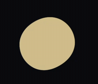 A solid gold blob wobbling slowly with a few segments