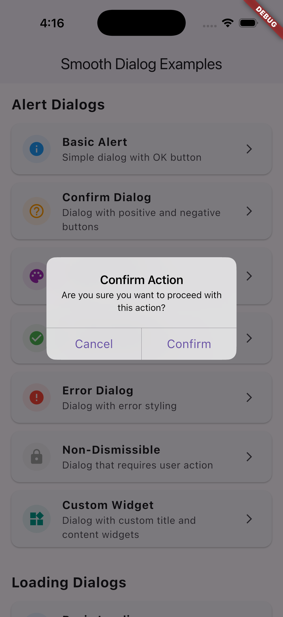 Cupertino Dialog