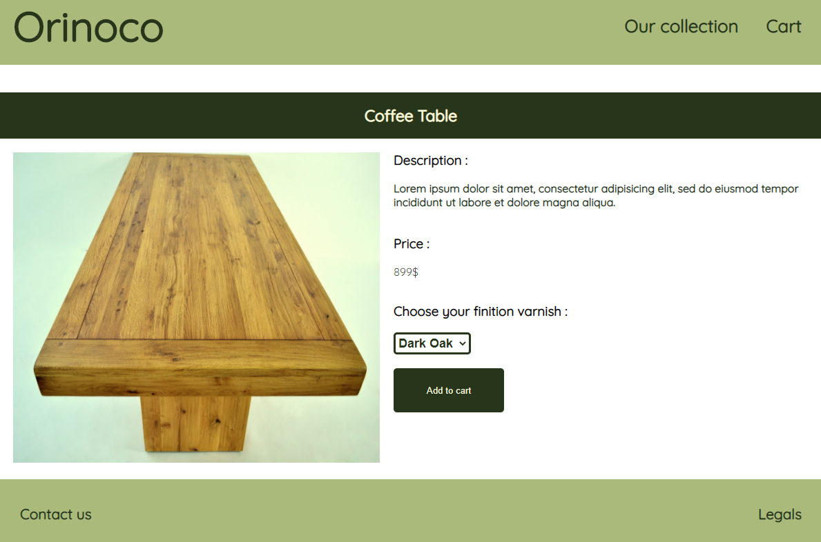 product page Orinoco ><