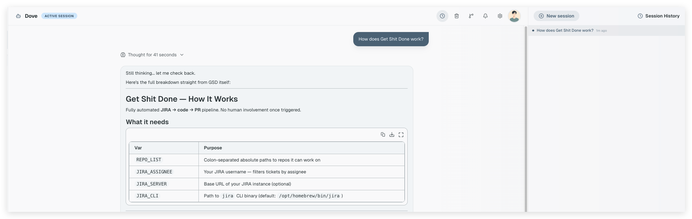 DovePaw agent script execution — TypeScript scaffold drives Claude CLI subprocesses