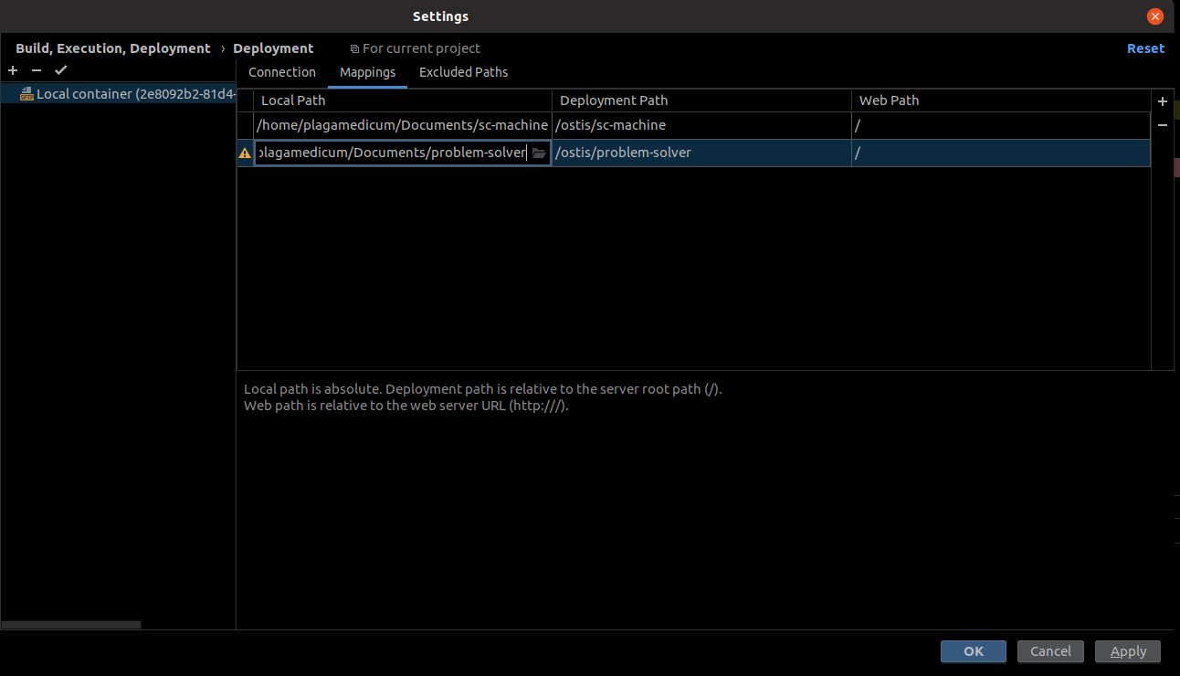 Deployment folders mappings