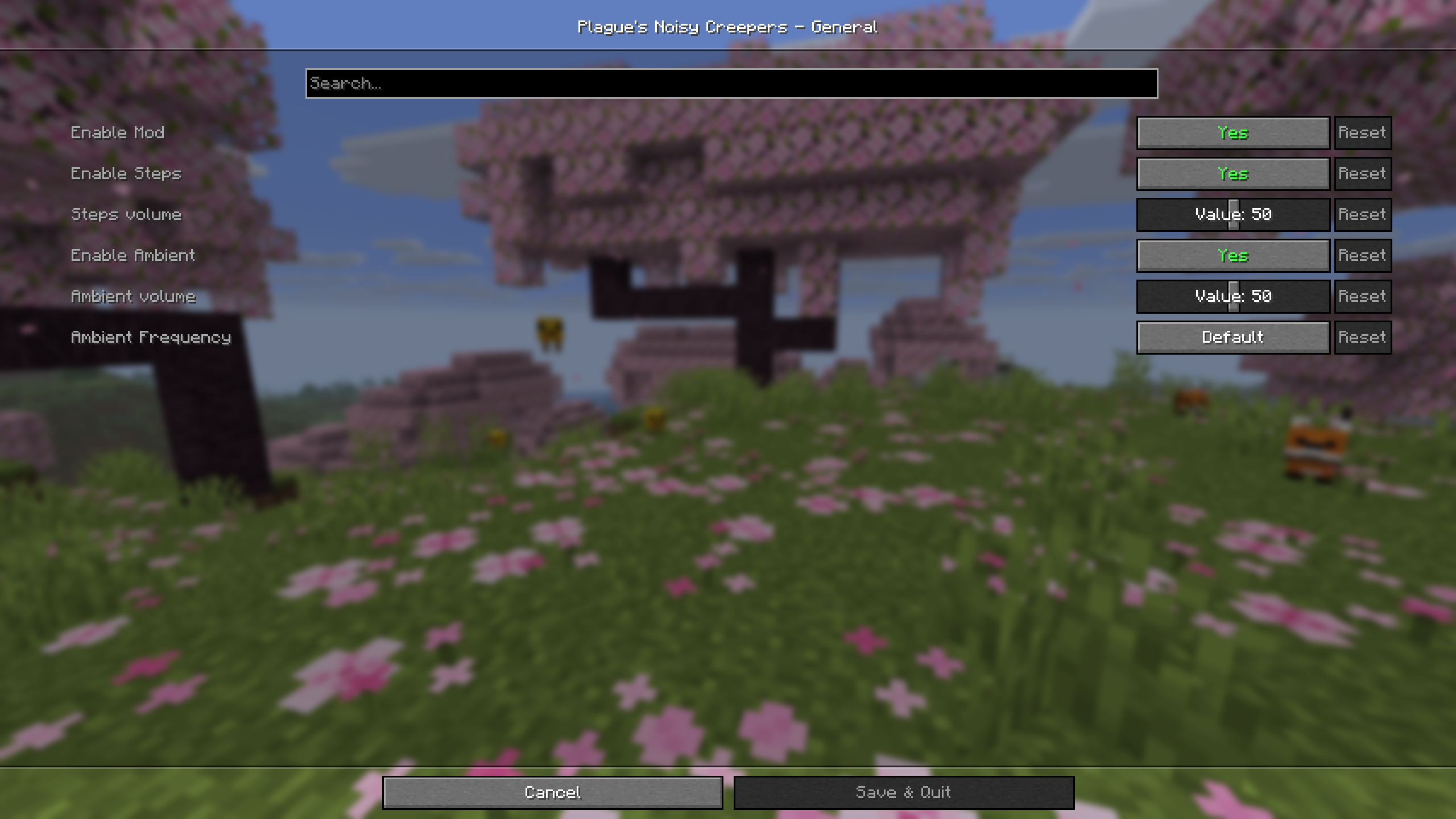 Default Settings