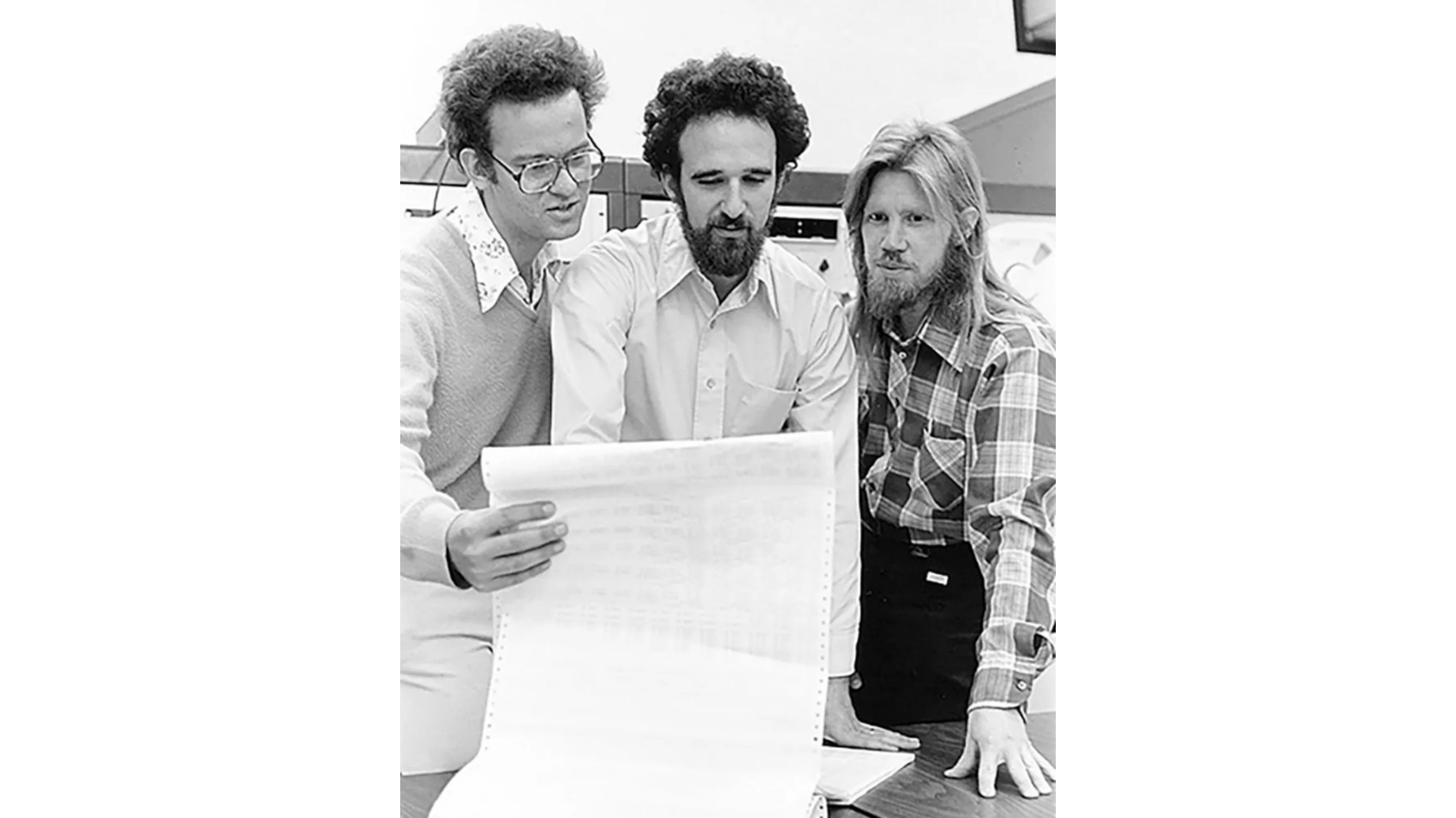Ralph Merkle, Martin Hellman, and Whitfield Diffie in 1977
