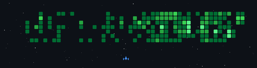 My contribution graph as a space shooter