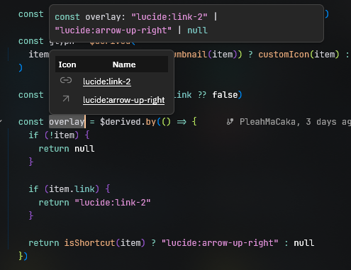 Hover preview of a function value