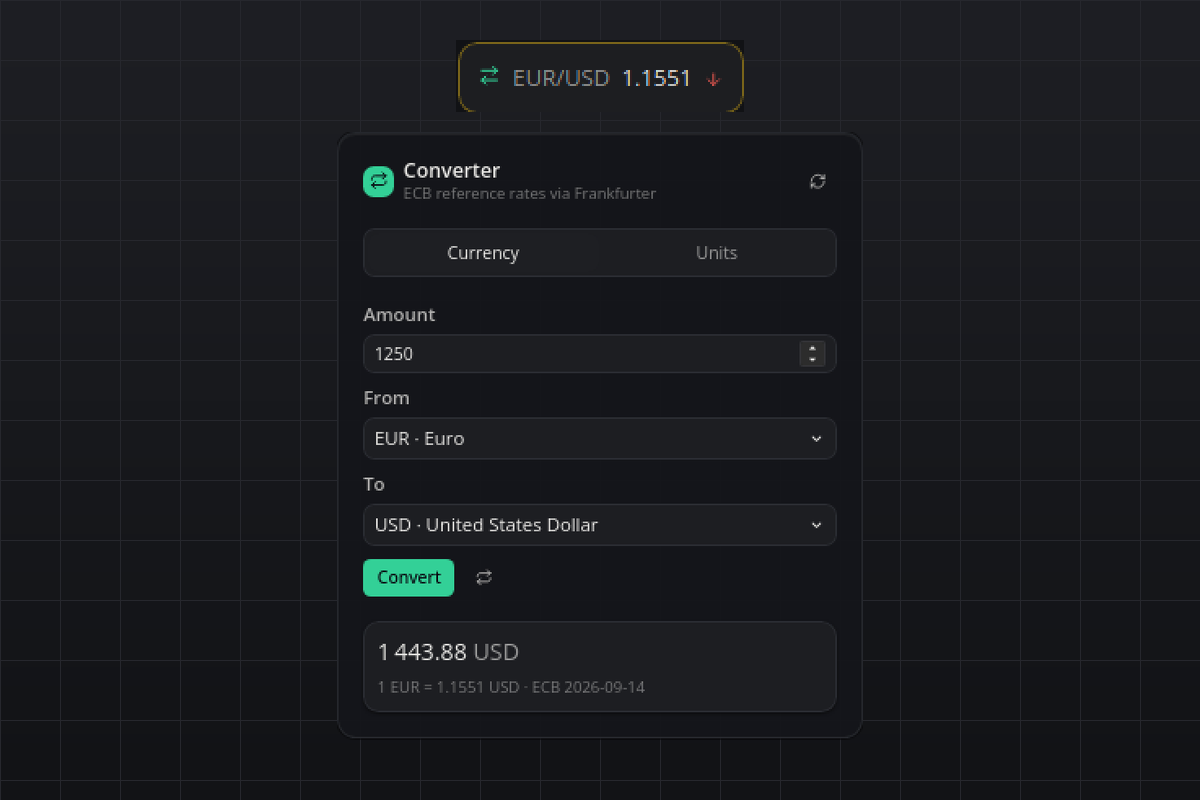 Converter tile and flyout