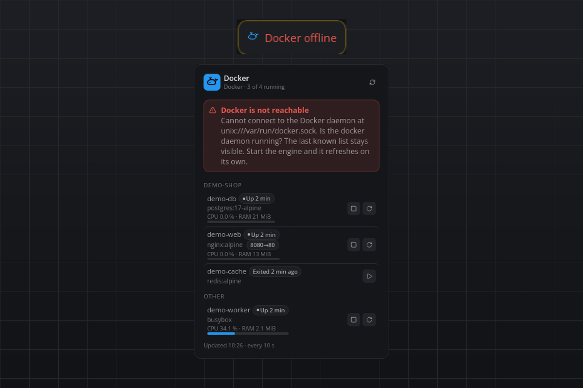 Docker, Screenshot 2