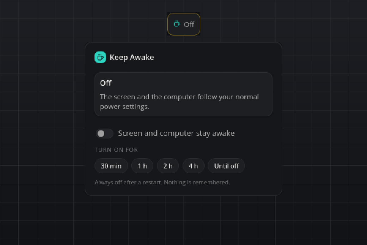 Keep Awake, screenshot 2