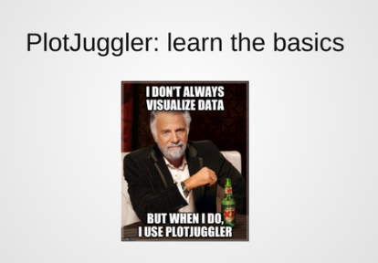 PlotJuggler: dragging time series from the channel list into a plot panel