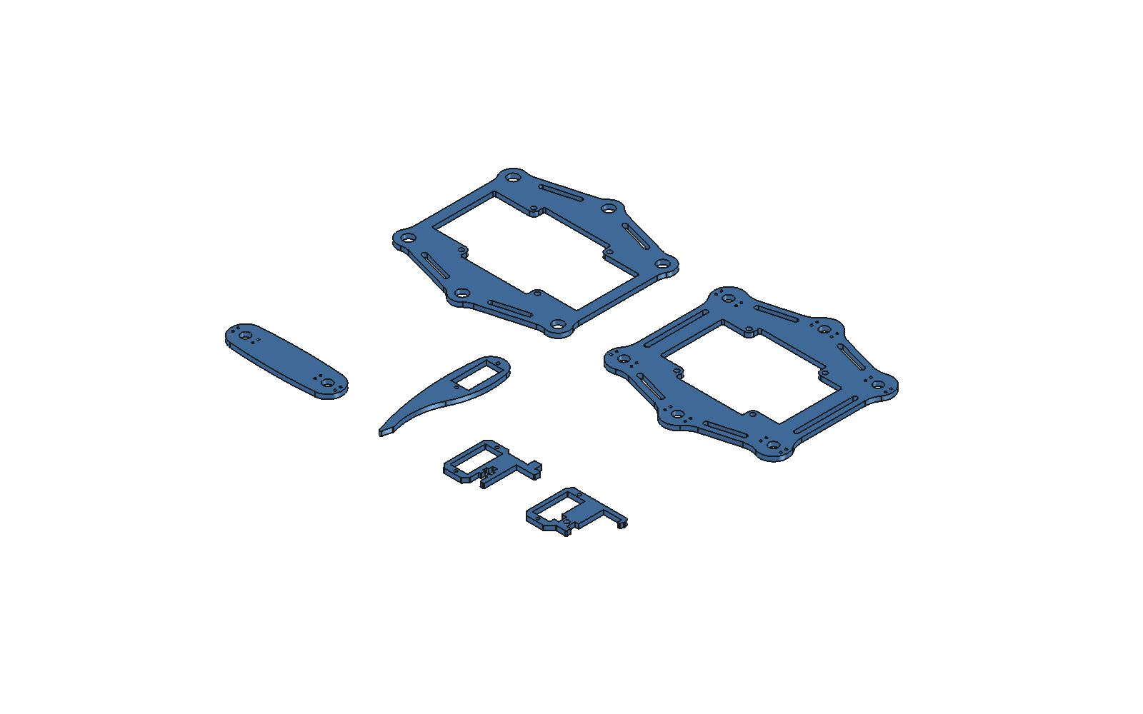 Biblioteca de seis perfis de acrílico no FreeCAD