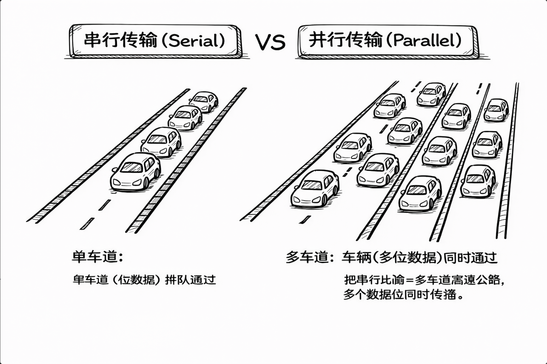 串行 vs 并行传输