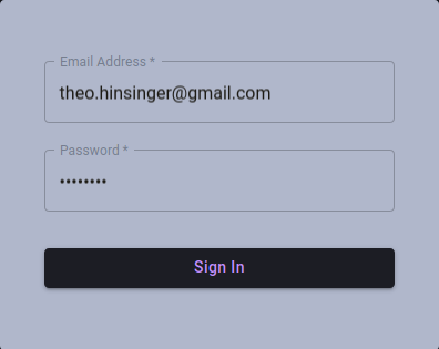 login form