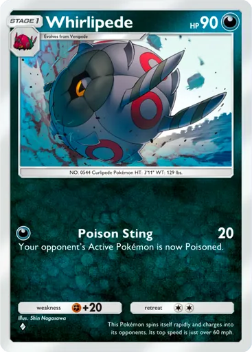 ポケットモンスター Whirlipede ポケモン POCKET MONSTER Whirlipede — TCG Pocket | PokemonLore