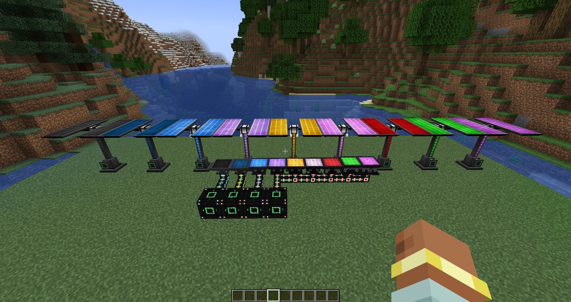 Big solar generators, solar panels, energy cubes and cables of every tier
