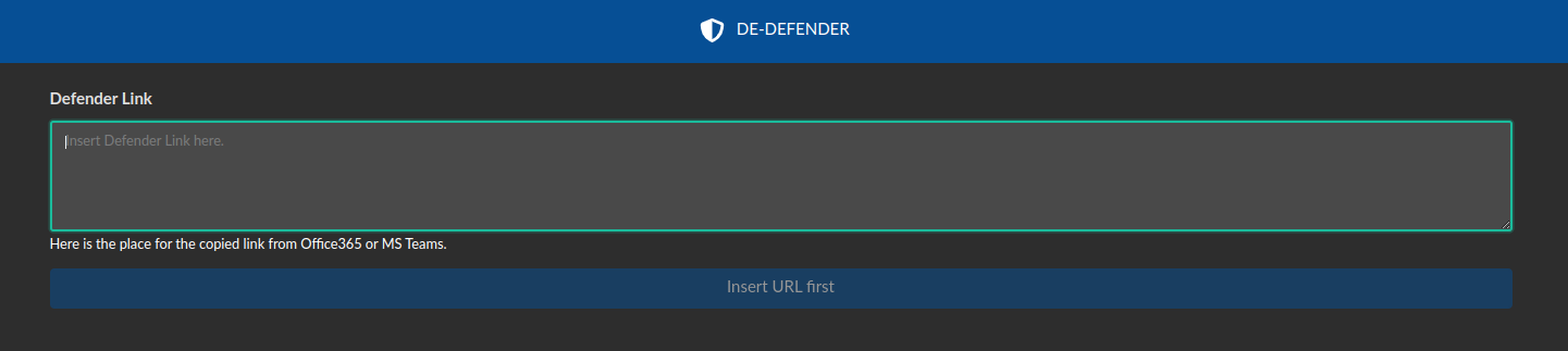 The ui of DeDefender