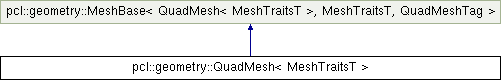 Point Cloud Library (PCL): pcl::geometry::QuadMesh Class Template Reference