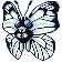 Butterfree front sprite (Red Green Japan)