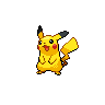 Sprite frontal de Pikachu (Black White)
