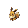 Sprite frontal de Eevee (Black White)