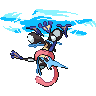Sprite frontal de Greninja (Black White)