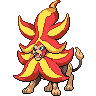 Sprite frontal de Pyroar (Black White)