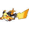 Sprite frontal de Raichu (Black White)