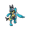 Sprite frontal de Lucario (Black White)