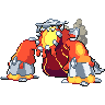 Sprite frontal de Heatran (Black White)