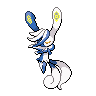 Sprite frontal de Meowstic (Black White)