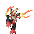 Sprite animada de Blaziken (Black White)