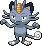 Meowth animated sprite (Black White)