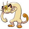 Meowth animated sprite (Black White)