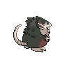 Sprite traseira de Raticate (Black White)