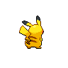 Sprite traseira de Pikachu (Black White)