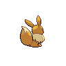 Sprite traseira de Eevee (Black White)