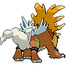 Sprite traseira de Gouging Fire (Black White)
