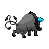 Sprite traseira de Tauros (Black White)