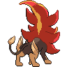 Sprite traseira de Pyroar (Black White)