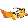 Sprite traseira de Raichu (Black White)