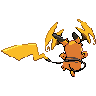 Sprite traseira de Raichu (Black White)